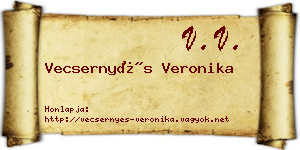 Vecsernyés Veronika névjegykártya