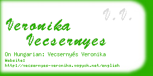 veronika vecsernyes business card